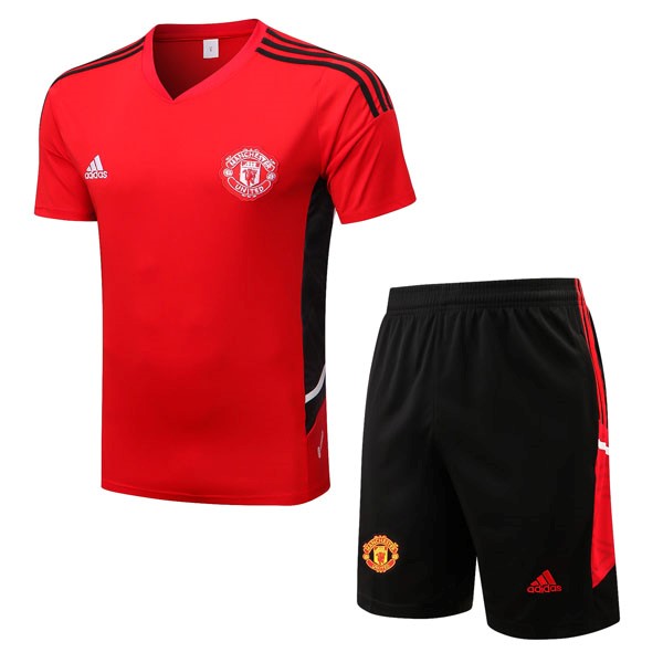 Camiseta Entrenamiento Manchester United Conjunto Completo 2022/2023 Rojo